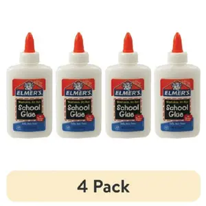 (4 pack) Elmer's Liquid School Glue, Washable, 4oz., 1 Count