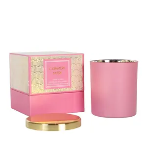 Pink and Gold Cashmere Musk Mid Century Foil Boxed Candle