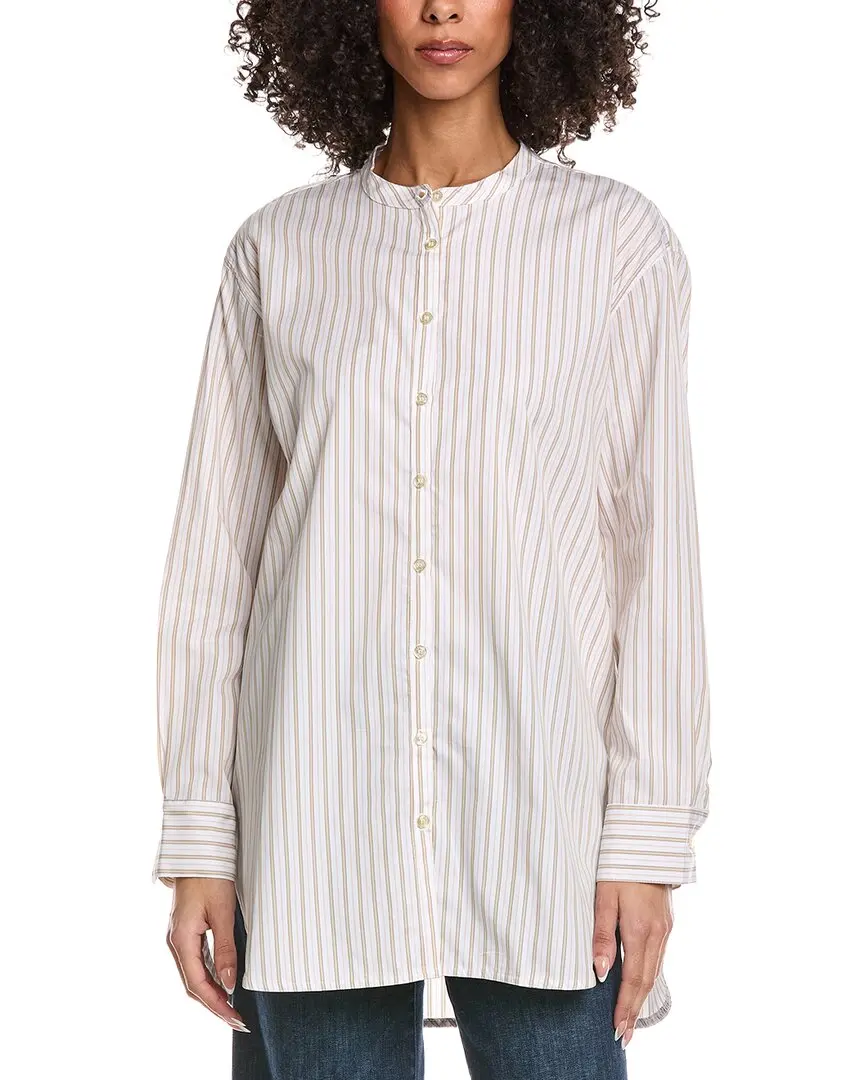 Leset Yoshi Collarless Button Down Shirt