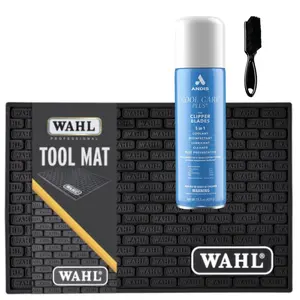 Clipper Care Kit 3PCS – Blade Cleaner Spray + Tool Mat + Cleaning Brush | 5-in-1 Cool Care for Clippers