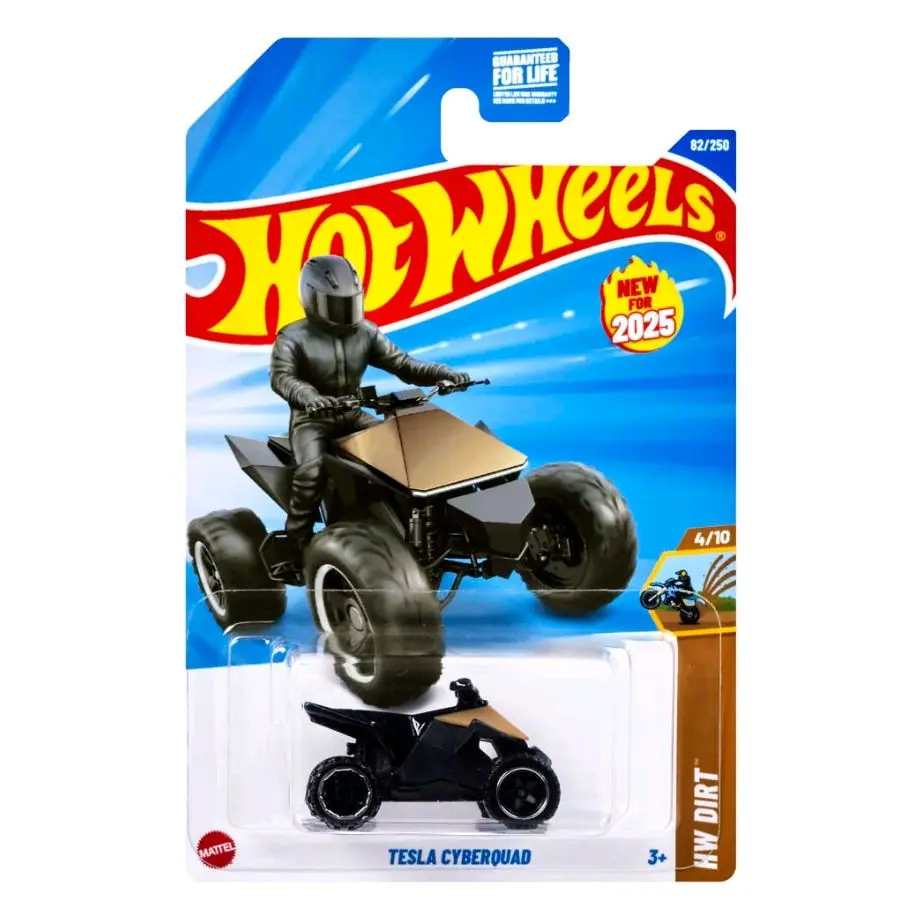 2025 Hot Wheels Cyberquad Black Gold #82 Numbered Mainline Series Diecast Collectible Model Car