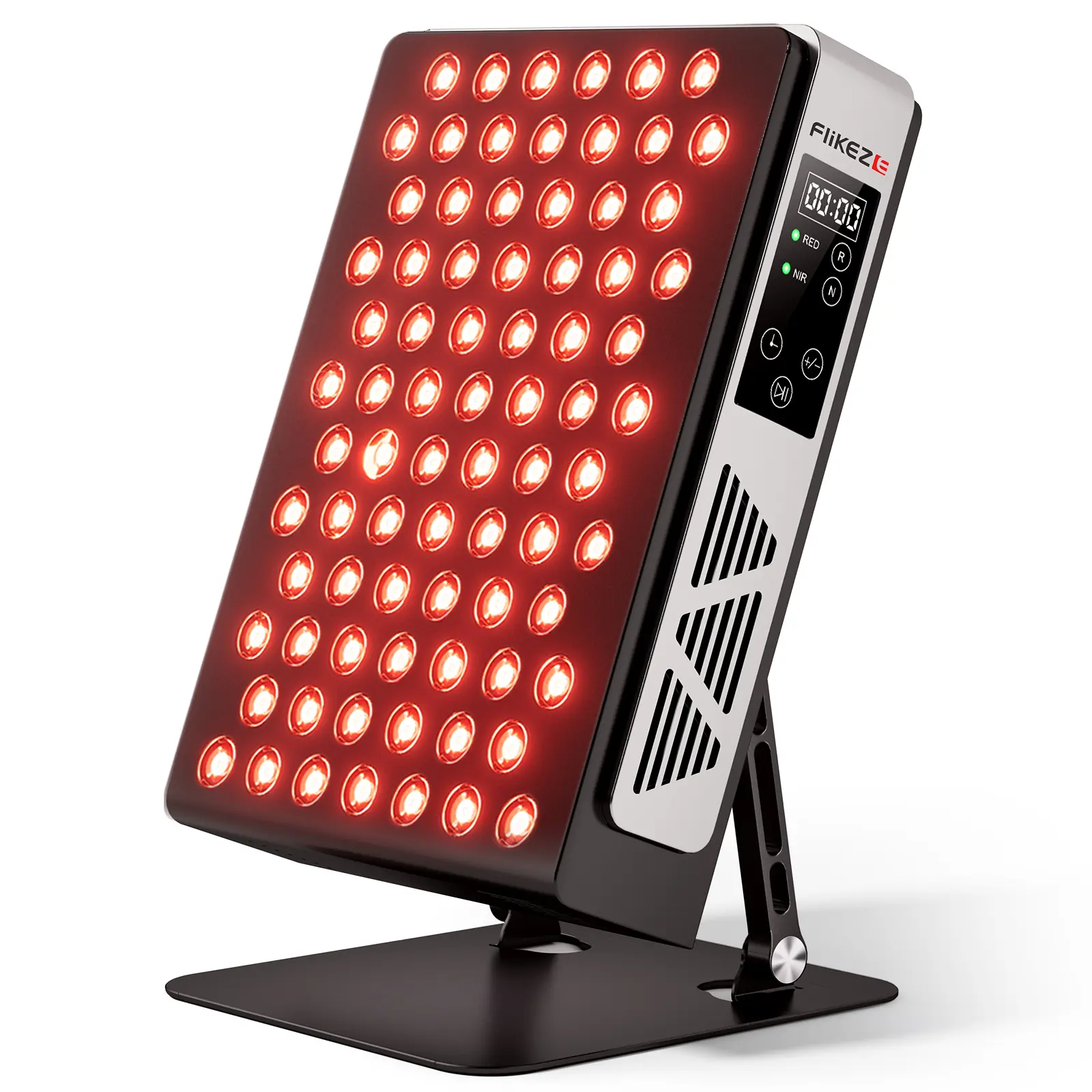 2026 4-Wavelength Red & Near-Infrared Light Panel, 78 LEDs 630nm+660nm and 830nm+850nm, Up to 134mW/cm² Irradiance, Built-in timer and adjustable power levels, suitable for facial and full-body soothing care, 4-Wavelength Design, Adjustable Intensity, Red