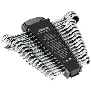 Combination Wrench Set, 16-Piece Metric (8 Mm To 24 Mm), Includes Durable Organizer Rack, Magnetic Tray, And Carry Case, Ideal For Mechanical Repair, Vehicle Maintenance, Automotive Work, Home Workshop Tools