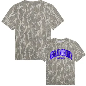 Unisex Megan Moroney Am I Okay Mossy Oak Bottomland Camo Printed Shirt, Stretch Fabric, Streetwear Casual Wear Breathable Material Versatile Styling Soft Fabric Edgy
