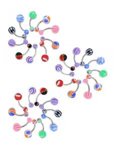 UV Acrylic Ball Steel Barbell Belly Button Ring Set of 100 belly pierce Belly Button Jewelry