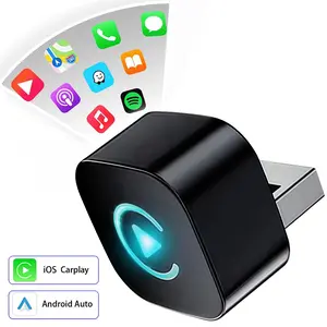 2-in-1 Wireless CarPlay Adapter, Plug & Play Fast Auto-Connect, Supports CarPlay & Android Auto with Zero Lag, Compact Design for Cars with Wired CarPlay, USB Car Connector