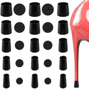 15 Pairs Heel Cap for High Heel - Heel Cap Protectors for High Heel Shoes, Higher Heel Protectors - Heel Stoppers Heel Repair Caps Covers, Heel Protector Tip Covers for Outdoor Weddings Events (Black)