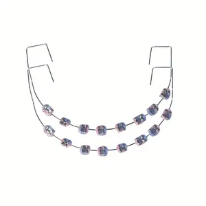 Colorful Temporary Tooth Braces Kit with Metal Bracket Oral Steel Black Accent Dental Material for Oral Use