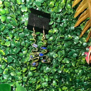 lapis lazuli geometric Earrings