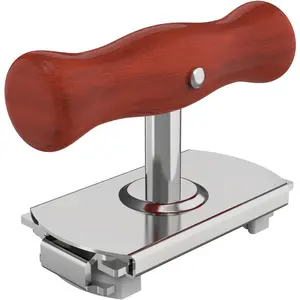 Easy Twist Jar Opener for Seniors with Arthritis and Weak Hands - Adjustable Multifunctional Jar Lid and Bottle Cap Opener Gripper, Useful Gifts for Elderly, Women, Men (Wood Handle)