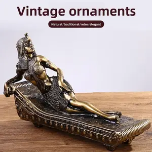 European Style New Retro Sleeping Beauty Ornament Imitation Copper Resin Craft Living Room Home Decor Ornament