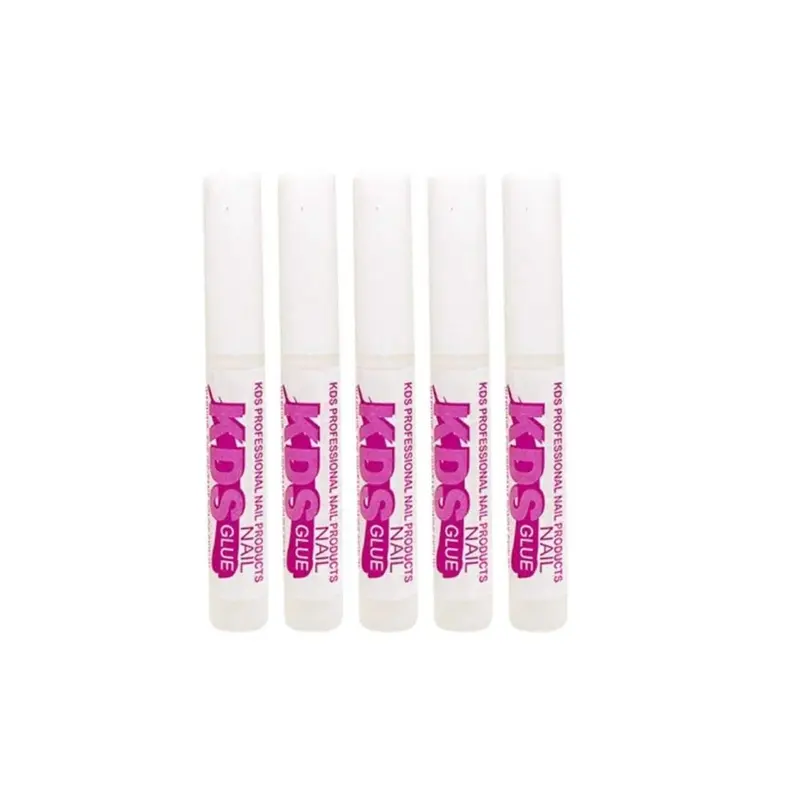KDS 5-Pcs 0.07 oz Bottle Super Bond False Nails Glue Kit - Boosts Durability & Appearance, For Acrylic Tips, DIY Manicure, Nail Glue Extension, Beauty Supply
