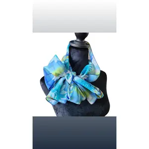 Vintage Floral Scarf-Azul