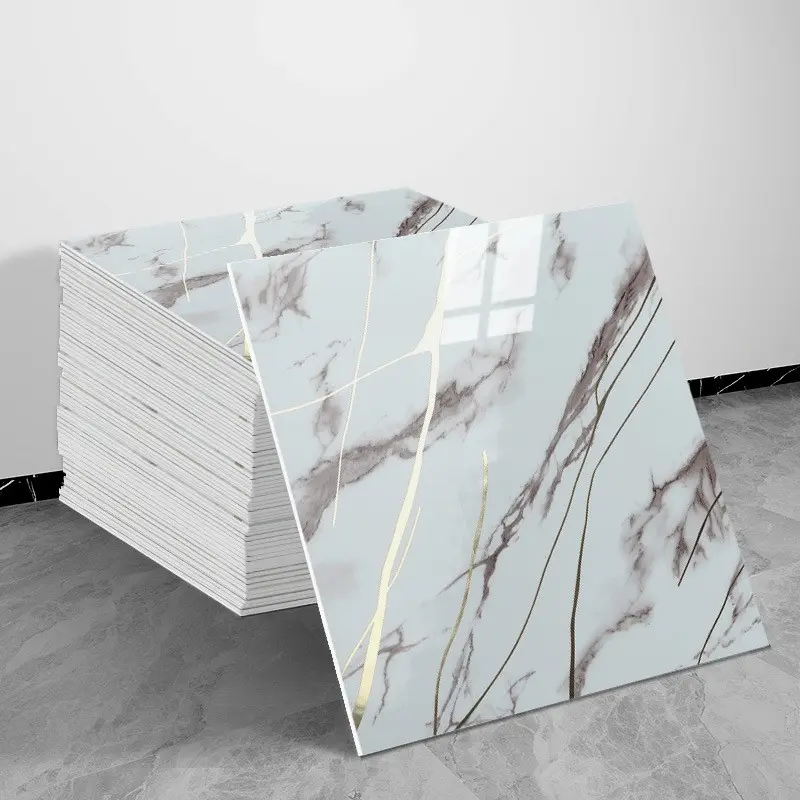 Kitchen Bathroom Wall Refresh Kit, 10/20/30 Sheets Marble Look Self-Adhesive Tile Stickers, Marble Pattern Sticker, Stick On Backsplash, Kitchen Bathroom Decoration, Waterproof Moisture-Proof Decorative Background