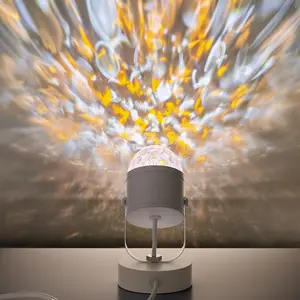 Plugin dynamic ocean wave table lamp water ripple night light projector for room party decoration color changing ambient lamp vivid water wave effect lights videography projection