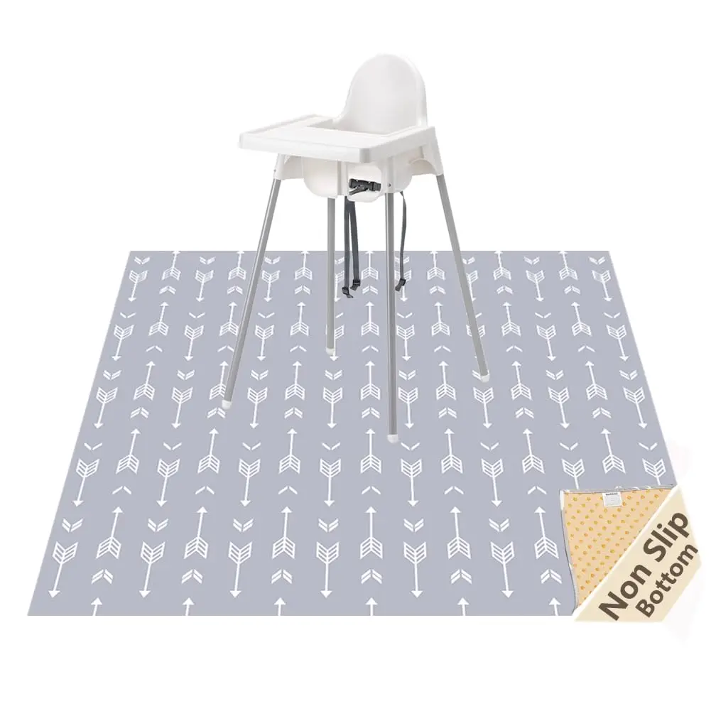Waterproof Baby Arts Crafts 52x52in Splat Mat for High Chair Floor, Washable Play Picnic Room Decor Photography Background