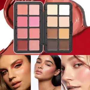 16 color multifunctional concealer high gloss powder blusher makeup plate durable waterproof and non smudging essential for daily makeup Face Time Palette