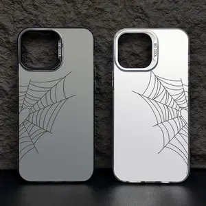 Spider Web Tattoo Phone Cases for iPhone 17 Pro Max Phone Case 17 Air 16 E 15 Plus 14 13 12 11 X XS XR 7 8 Plus Samsung Galaxy S21 22 23 24 25 ULTRA FE Plus Protective Case - Shockproof Cover, Couple Gift, BFF Gifts