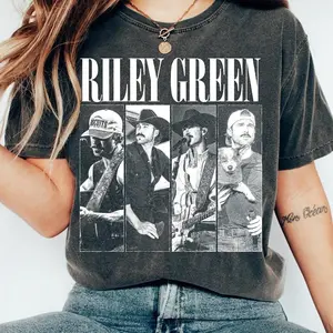 Comfort Colors Limited Riley Green World Tour T-Shirt, Riley Green Shirt, Gift For Women & Men Unisex T-Shirt, Vintage Bootleg Graphic Tee