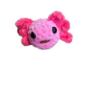 axolotl crochet stress ball