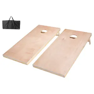 SummerWinsVEVOR Cornhole Set, 4x2 ft Corn Hole Game Boards, Solid Wood Portable Toss Board, Indoor and Outdoor Cornhole Play for Adults, Toss Game Include Carrying Case, for Yard, Backyard, Beach, Camping, Indoor/Outdoor, Portable Board,dealsforyoudays