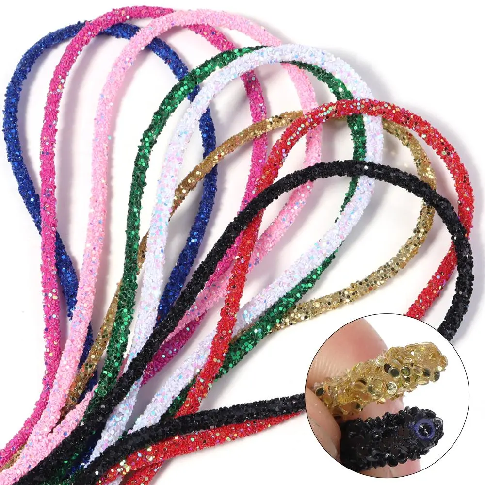 5yards/lot Rhinestone Tube Cord Rope Rhinestones Sequins Trimmings PVC Rope For Wedding Party DIY Clothing Shoes Headwear Decor