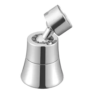360° Swivel Faucet Aerator with 5-Flow Sprayer and Brass Adapter