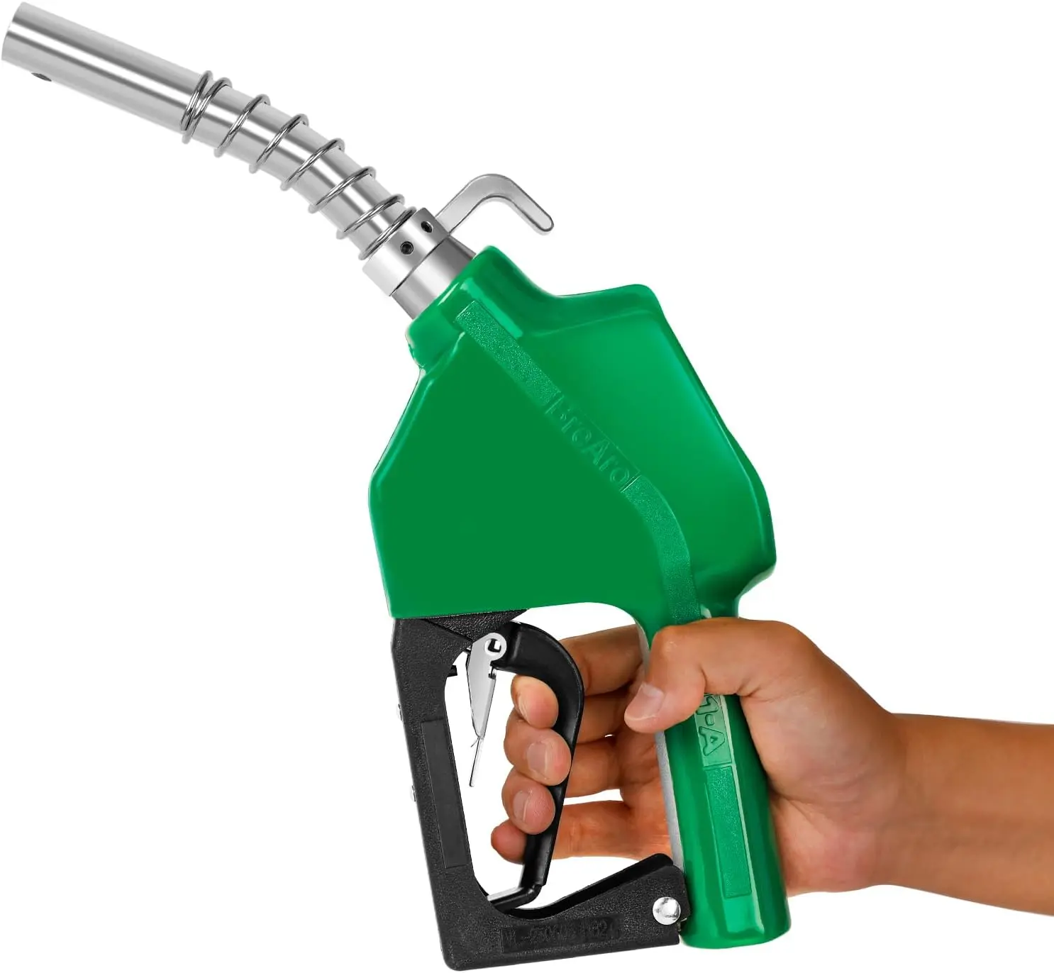 3/4" NPT Automatic Fuel Nozzle with Hook, Gas Pump Handle Fuel Nozzle with 3-speed Padlock (Max 16 GPM) for Gasoline, Diesel,Biodiesel up to B20, E15 & Kerosene