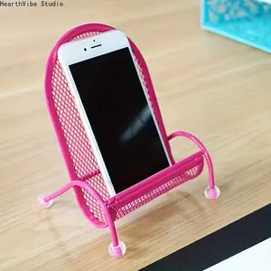 Camping Hammock Side Cellphone Stand - Stable Weighted Anti-Slip Universal Desktop Portable Phone Mount for iPhone, Android Smartphones & Mobile Accessories