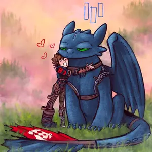 8” x 10” paper print featuring HTTYD artwork illustration