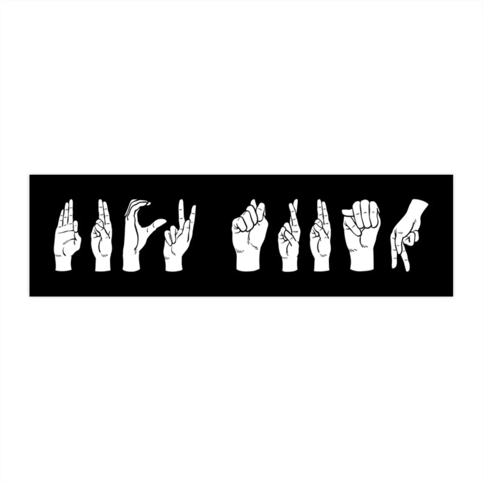 Anti-Trump Car Magnet - Subtle FDT Activist Sign in Black & White ...