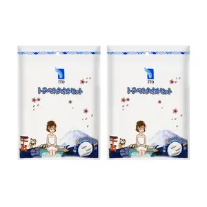 ITO Japan 100% Cotton Absorbent Disposable Face Towels & Bath Towels Set - Travel Pack, 6 Count (2 Large, 4 Small)