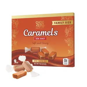 ChocZero Sugar Free Caramels - Keto Caramel Candy - All Natural, Classic Candies - Low Carb Snack (9oz Box)