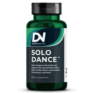 DN SoloDance Pre-Drinking Dietary Supplement, Hangover Support with Kudzu & Hovenia Dulcis, Curcumin, Milk Thistle, Ginger & Probiotics, Supports Liver Health, 20 Capsules, Divinity Nutra Healthcare