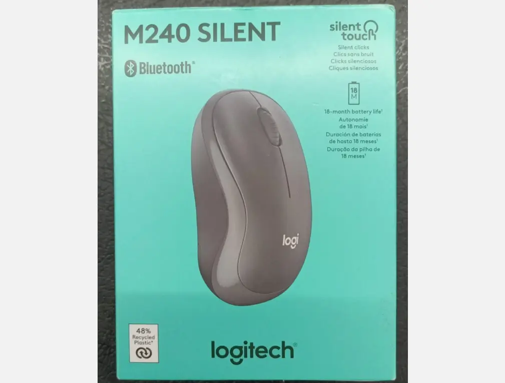 Logitech M240 Silent Bluetooth Mouse Wireless Compact Portable Smooth Tracking Silent Operation Wireless Connectivity