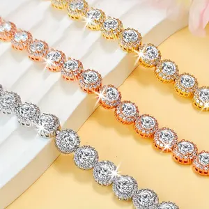 Romantic And Fashionable High-quality Square Synthetic Zirconia Tennis Bracelet For Men And Women, A Perfect Fusion Of Classic And Fashion, Holiday Gift For Personal Use, Versatile And Preferred Accessory jewelry bracelet stack italian charm bracelet