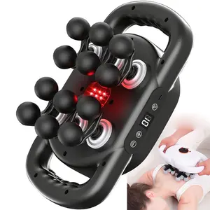 12 Head Massage Gun Deep Tissue with 9 Levels & 9 Modes Professional Electric Massager Tool for Legs Arms Waist Back Full Body Muscle Pain Relief Ideal Gifts for Fathers Day Women Men Mom