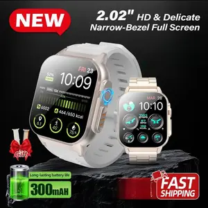 2.02Inch Smart Watch for Fitness & Health Bluetooth Calling Sports Modes Heart Rate Sleep Monitor Water Resistance Stylish Wearable Gift Smartphone Wristwatch Best budget smart watch Smartwatches techgadgets smartwatch 2026 SummerVibes