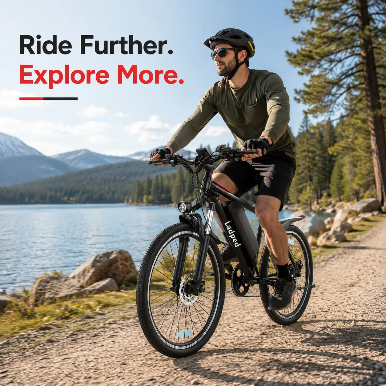 Ebike for Adults– 20MPH Lightweight Commuter Electric Mountain Bike, 50+Miles Range, Front and Rear Brake,7-Speed, 26" Tires, Front Suspension,Easily climb the slope ,Commuting & Adventure,UL  Certified Electric Bike