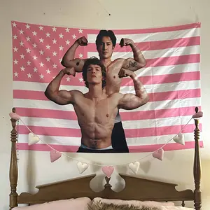 Vintage Heated Rivalry Tapestry, Retro Game Day Flag, Sports Aesthetic Wall Decor, Classic Competition Banner, Bedroom Dorm Decor for Fans, Hudson Williams Connor Storrie Chemistry Flag