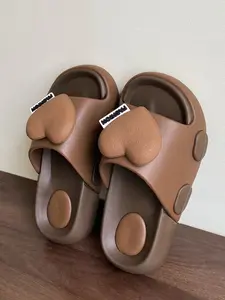 2026 Summer New Style Outdoor Color-Block Non-Slip Thick-Soled Indoor Cartoon Slippers Cute Creative Versatile Women's Slippers Non Slip Design Footwear Slipper Shoes