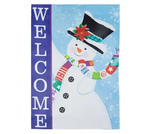 Northlight Snowman "Welcome" Christmas Yard Flag 40" x 28"