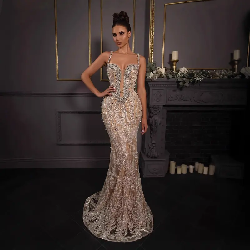 green emerald velvet dress Ava Presley Pearl Mermaid Prom Dress 47053