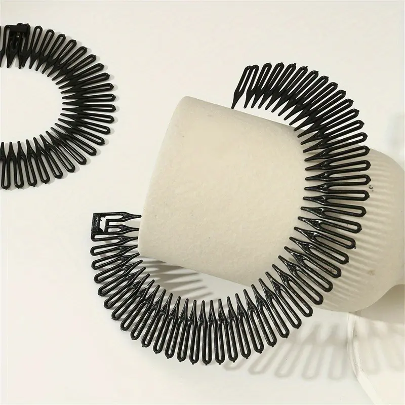 1pc Seamless Elastic Hair Comb Set - Invisible Anti-Breakage Fix for Broken Hairs, Comfort Fit Flexible Stretch Headbands, Stylish Boho Hair Accessories, Headband Wrap