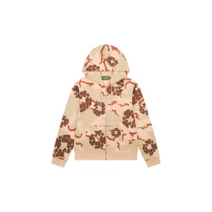 Cotton Wreath Zip Hoodie Tan "Tan Camo" DT131