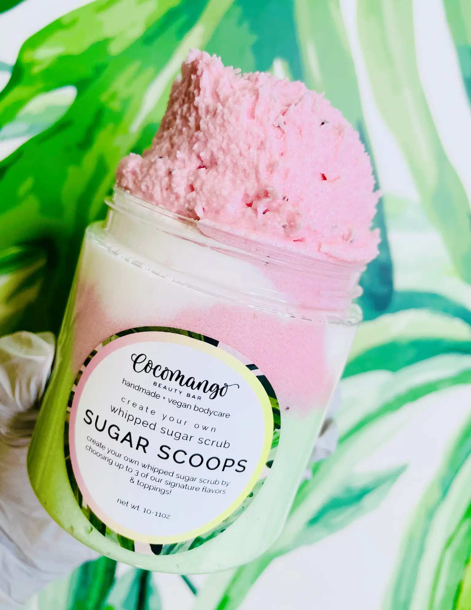 Cocomango Beauty Bar Create Your Own Foaming Whipped Sugar Scrub with Sweet Almond and Vitamin E Oils