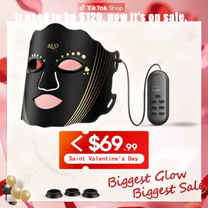 AIUO Upgraded 7-Color LED Light Therapy Mask Wireless Rechargeable Facial Care Device Red Light Multi-Mode Skincare Daily Beauty Routine Gift for Women Valentine's Day Gift  - LED Light Therapy Mask