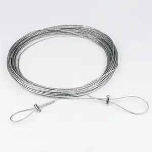Outdoor String Light DIY Guide Wire Suspension Kit, 60-Foot, Stainless Steel