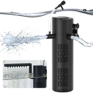 Aquarium Filter for 60-100 Gallon Tanks, Internal Fish  Filter, Submersible Turtle  Filter, with Aeration/Rainfall Modes and Dual Water Outlet
