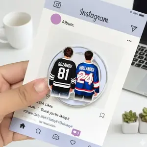 Heated Rivalry & Hollanov Inspired Phone Grip – Team Rozano Acrylic Folding Phone Holder, Gay Romatic Gift